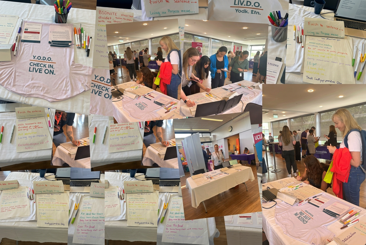 The Y.O.D.O. table at the University of Southampton Staff Benefits Fair.